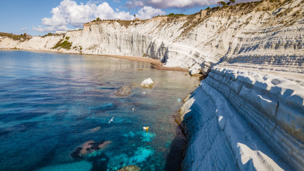 Weiße Klippen Scala dei Turchi in Sizilien